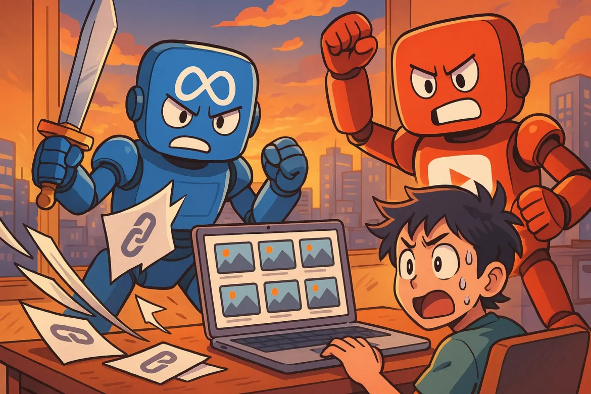 Meta et youtube vs le contenu ia