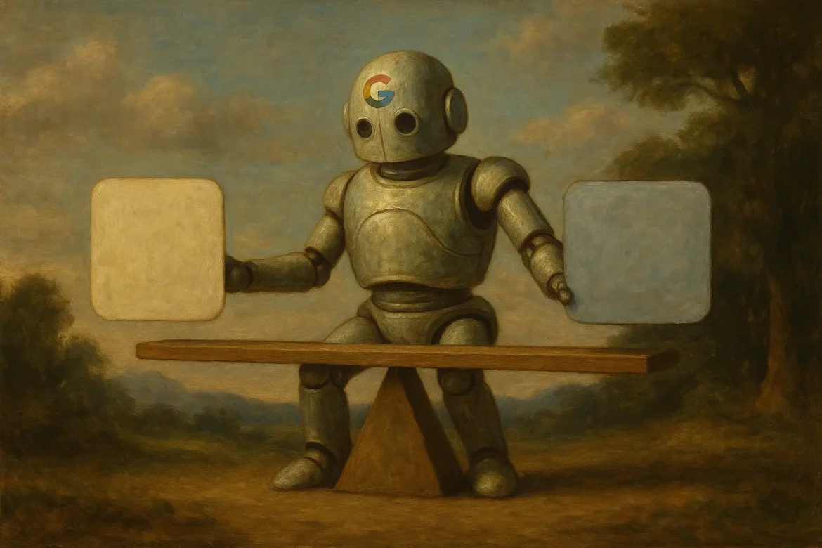 Robot google et balance