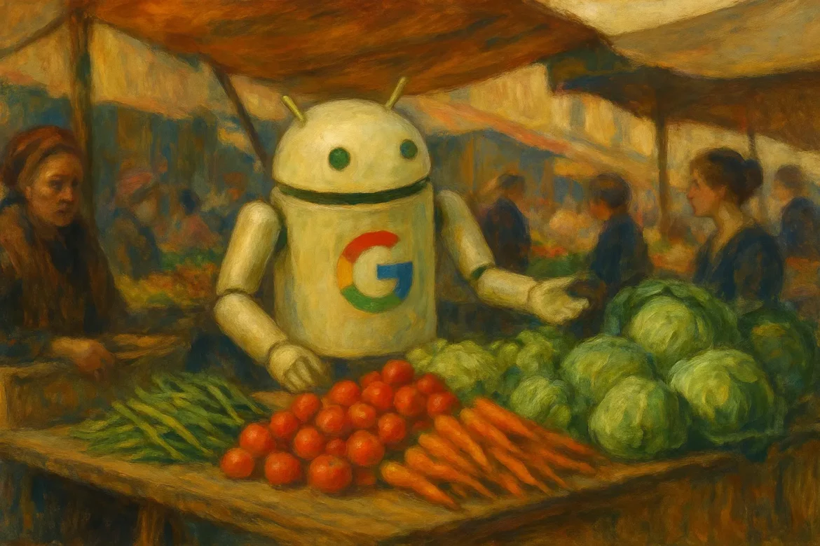 Robot google qui vend sur le marché