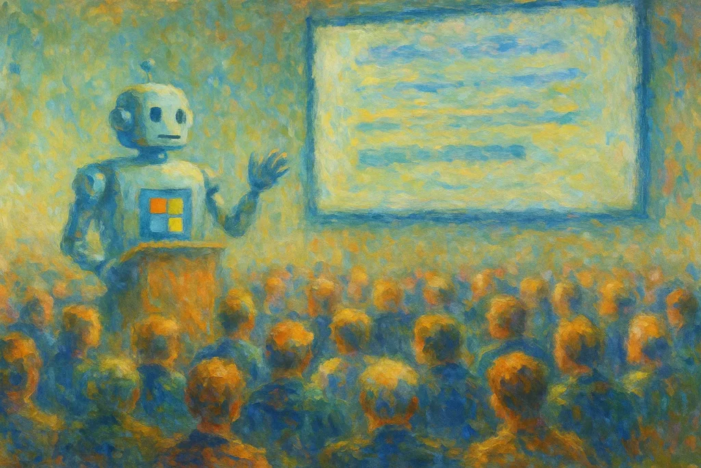 Robot microsoft à une conférence