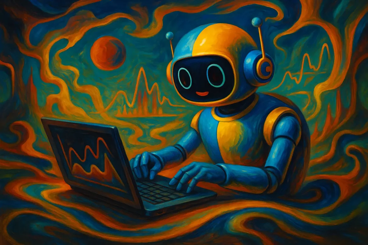 Robot qui analyse des données Robot qui analyse des données