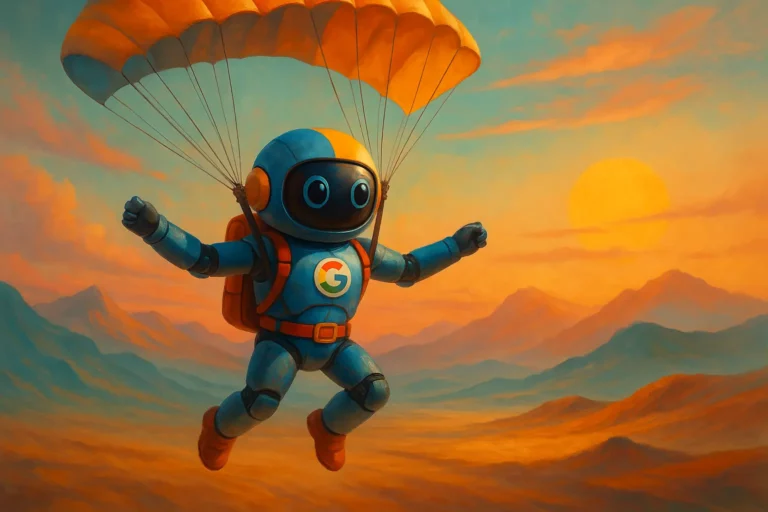 Google qui fait du parachute