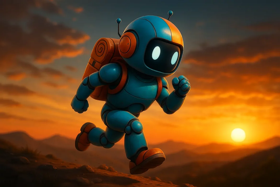 Robot Open AI qui court