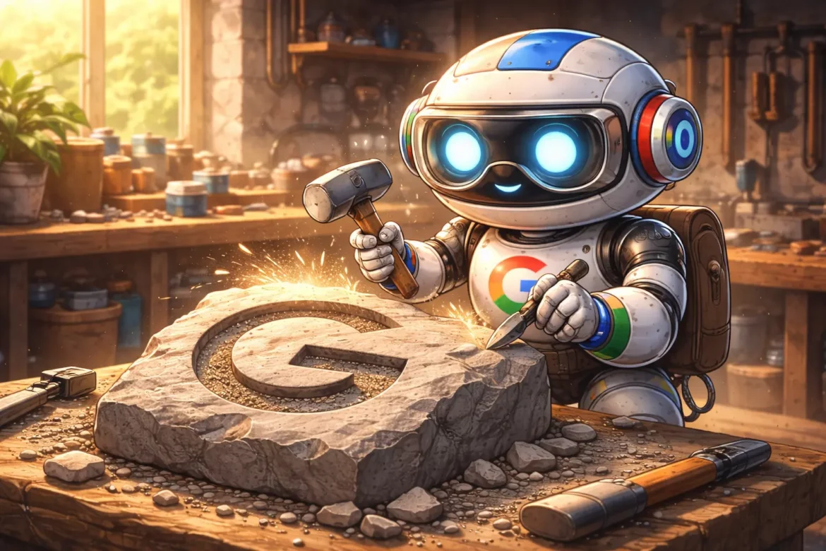 Robot Google qui taille sa pierre