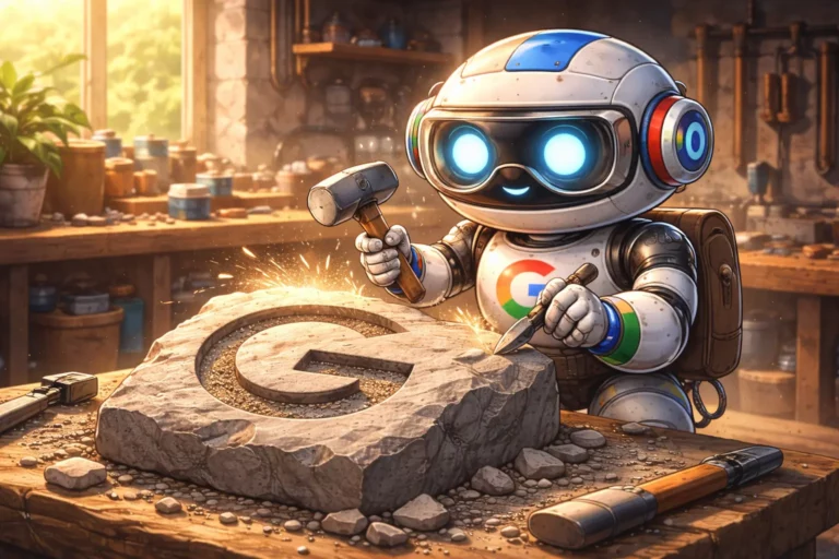 Robot Google qui taille sa pierre
