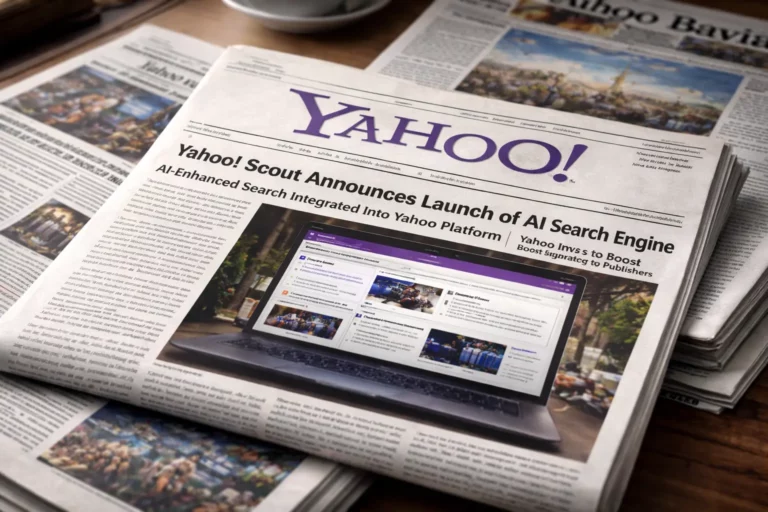 Lancement de Yahoo Scout et IA